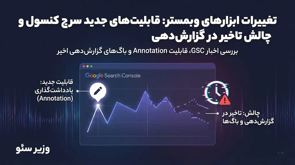 انقلاب در سرچ کنسول: قابلیت Annotation و چالش تاخیرها 📉 وزیر سئو